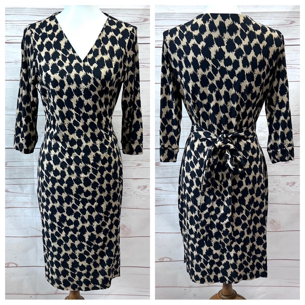 Diane Von Furstenburg Julian Two Henlow Birch Print Wrap Dress - Picture 14 of 14